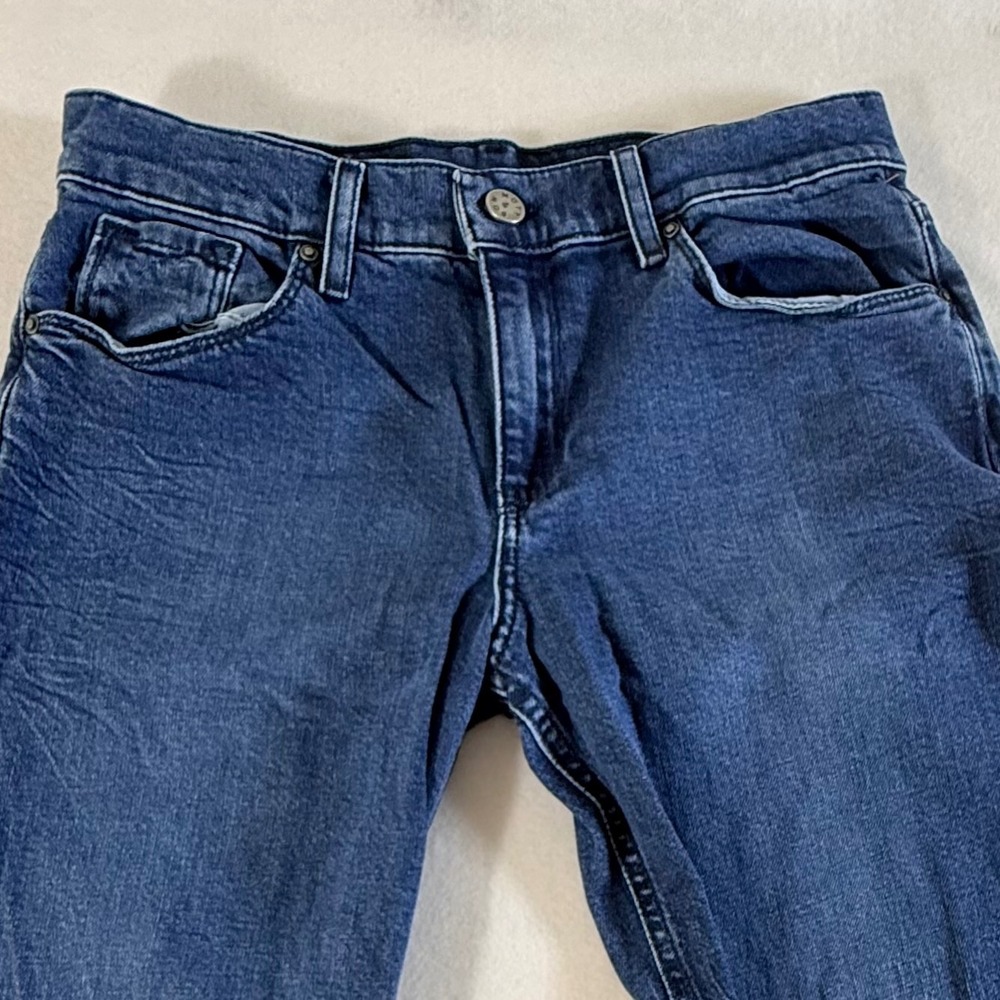 Mott & Bow Boyfriend Jeans Womens 29x30 Dark Wash Blue Denim Stretch
